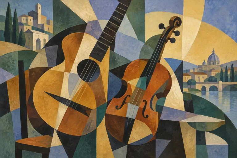 Original cubist editorial geometry editorial illustration for All The Things You Are