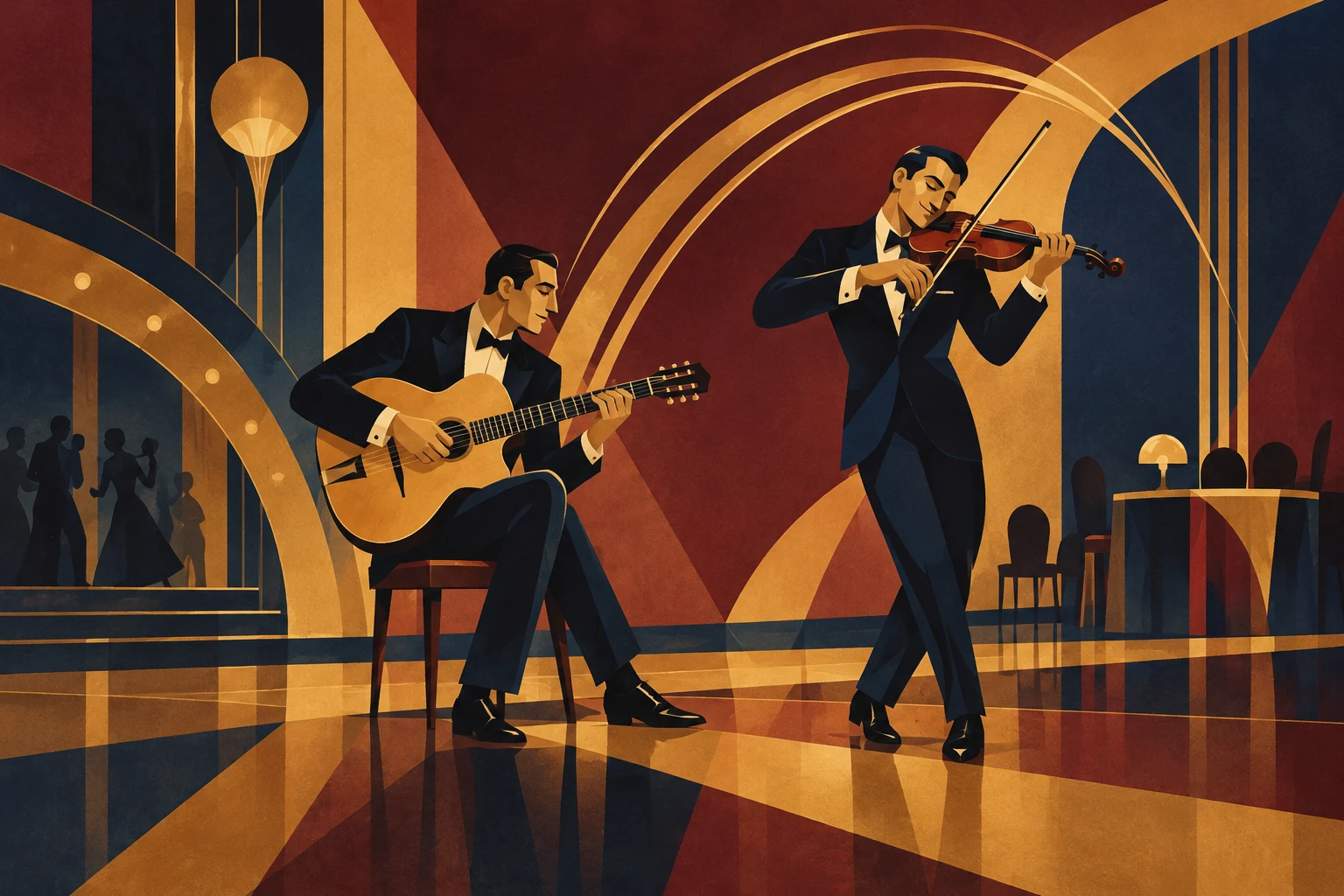 Original art deco poster language editorial illustration for Sweet Georgia Brown