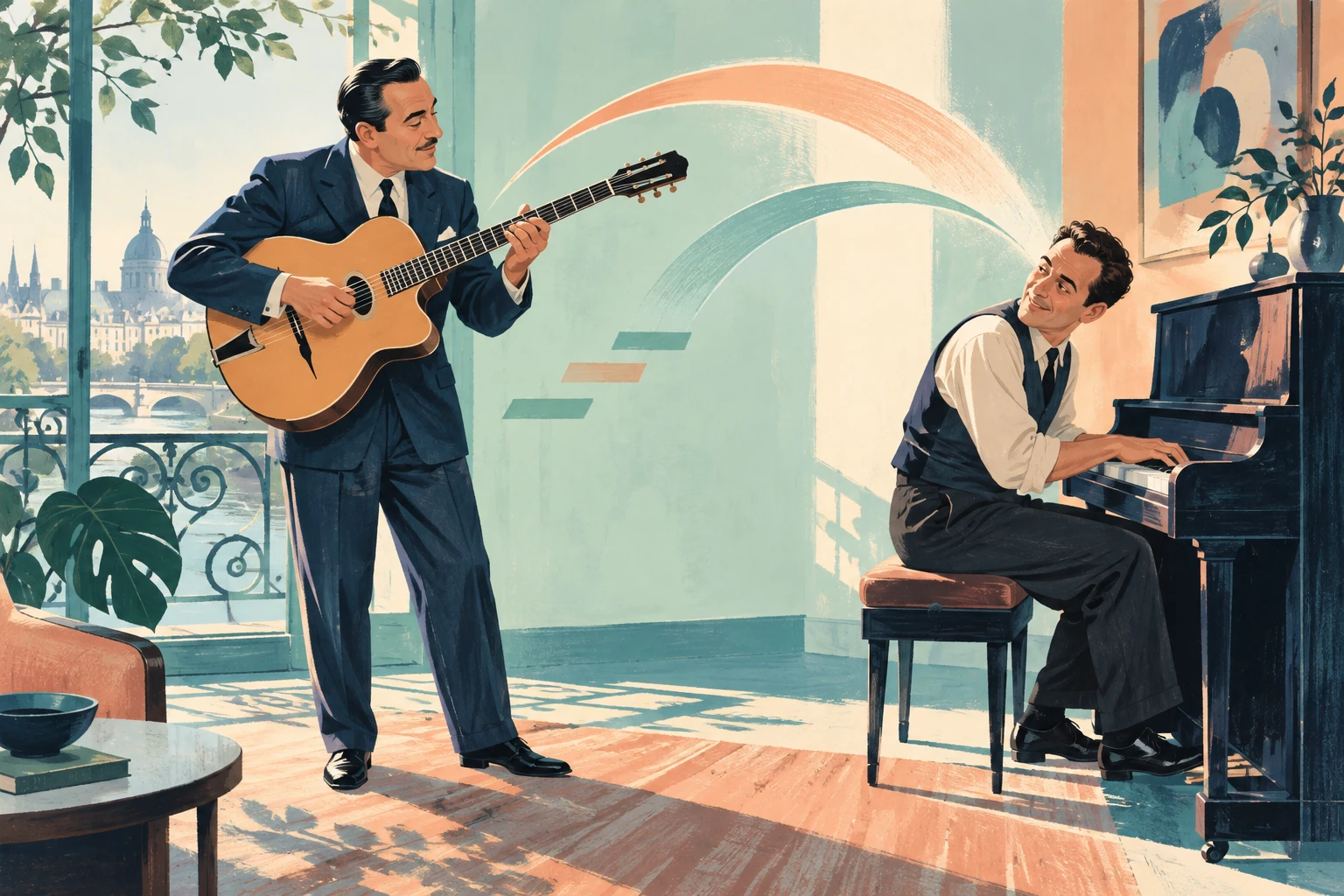 Original editorial illustration for Coquette: open asymmetrical conversation.