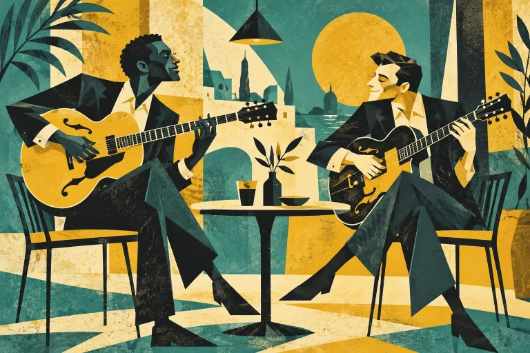Original jazz serigraph illustration for i know that you know
