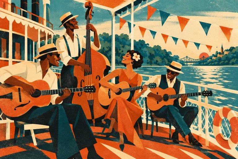 Original jazz serigraph illustration for runnin wild